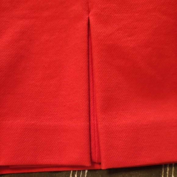 LOFT Red A-Line Mini Skirt with Pocket Detail - Picture 6 of 6